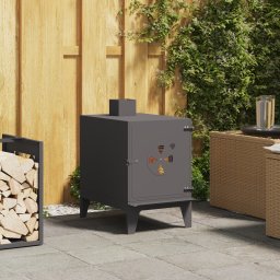 vidaXL Camping Kachel Zwart 35 x 50 x 60 cm Koudgewalst staal