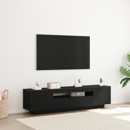 vidaXL TV-kast 160 x 35 x 40 cm Zwart Bewerkt hout