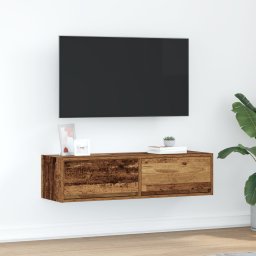 vidaXL TV-kast 100 x 31 x 25,5 cm Oud hout Bewerkt hout