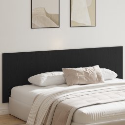 vidaXL Bed Hoofdbord Zwart Eiken 160 x 1.5 x 80.5 cm Bewerkt hout