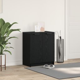 vidaXL Schoenenkast met plank Zwart Eiken 59 x 35 x 70 cm Bewerkt hout