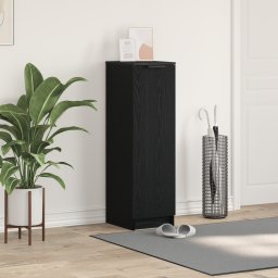 vidaXL Schoenenkast Zwart Eiken 29,5 x 35 x 101 cm Bewerkt hout