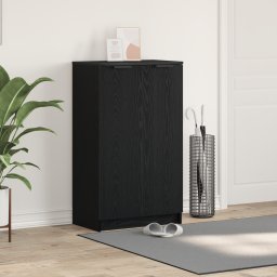 vidaXL Schoenenkast Zwart Eiken 59 x 35 x 100 cm Bewerkt hout