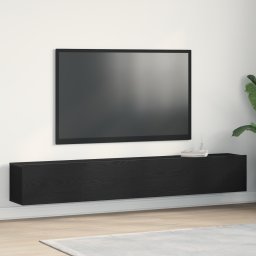 vidaXL TV-kast 2 st Zwart Bewerkt hout