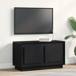 vidaXL TV-kast 80 x 35 x 45 cm Zwart eiken Bewerkt hout
