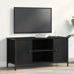 vidaXL TV-kast 100 x 40 x 50 cm Zwart eiken Bewerkt hout