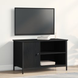 vidaXL TV-kast 80 x 40 x 50 cm Zwart eiken Bewerkt hout