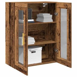 vidaXL Wandkast Wandgemonteerd Oud Hout 69,5 x 34 x 90 cm Bewerkt hout