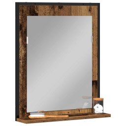 vidaXL Spiegel Oud hout 50 x 12 x 60 cm Glas en Engineered Hout