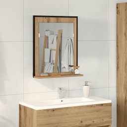 vidaXL Spiegel artisanaal eikenkleurig 50 x 12 x 60 cm