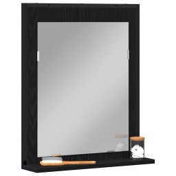 vidaXL Spiegel Zwart eiken 50 x 12 x 60 cm Glas en Engineered Hout