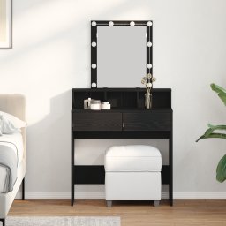 vidaXL Kaptafel Zwart eiken 80 x 41 x 144,5 cm Bewerkt hout