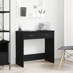 vidaXL Bureau Zwart Eiken Bewerkt hout 80 x 40 x 75 cm
