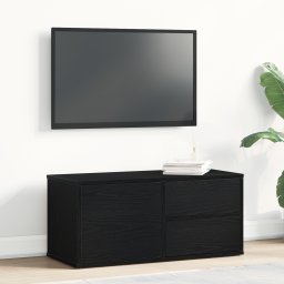 vidaXL TV-kast 80 x 34 x 36 cm Zwart Eiken Bewerkt hout