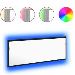 vidaXL LED Badkamer Spiegel Zwart Eiken 100 x 8,5 x 37 cm Glas