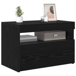 vidaXL TV-kast 60 x 35 x 40 cm Zwart Eiken Bewerkt hout