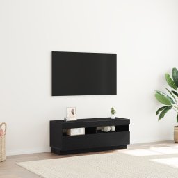 vidaXL TV-kast 100 x 35 x 40 cm Zwart Eiken Bewerkt hout