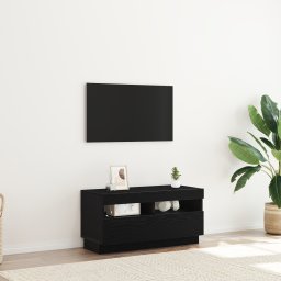 vidaXL TV-kast 80 x 35 x 40 cm Zwart Eiken Bewerkt hout