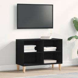 vidaXL TV-kast 69,5 x 30 x 50 cm Zwart Eiken Bewerkt hout