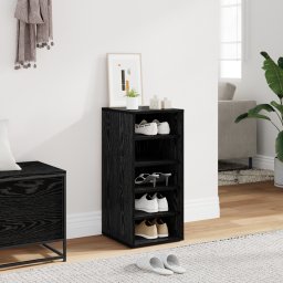 vidaXL Schoenenkast 32 x 35 x 70 cm Bewerkt hout Zwart eiken