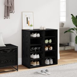vidaXL Schoenenkast 2 st 32 x 35 x 70 cm Bewerkt hout Zwart eiken