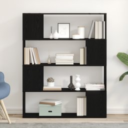 vidaXL Tv-meubelset 100 x 24 x 124,5 cm Zwart Eiken Bewerkt hout