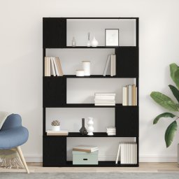 vidaXL Tv-meubelset 100 x 24 x 155 cm Zwart Eiken Bewerkt hout