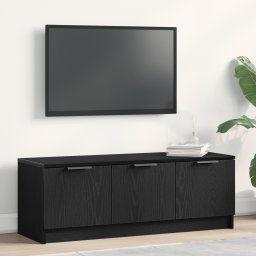vidaXL TV-kast 102 x 35 x 36,5 cm Zwart Eiken Bewerkt hout