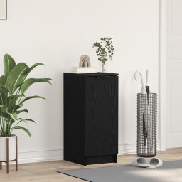 vidaXL Schoenenkast Zwart Eiken 29,5 x 35 x 70 cm Bewerkt hout