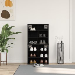 vidaXL Schoenenkast 2 st 52 x 30 x 50,5 cm Bewerkt hout Zwart eiken