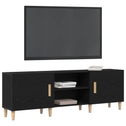 vidaXL TV-kast 150 x 30 x 50 cm Zwart Eiken Bewerkt hout