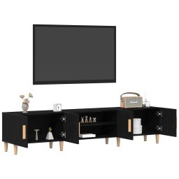 vidaXL TV-kast 180 x 31,5 x 40 cm Zwart Eiken Bewerkt hout