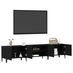 vidaXL TV-kast 180 x 31,5 x 40 cm Zwart Eiken Bewerkt hout
