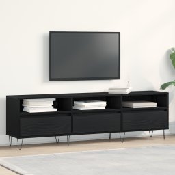 vidaXL TV-kast 150 x 30 x 44,5 cm Zwart Eiken Bewerkt hout