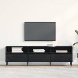 vidaXL TV-kast 150 x 30 x 44,5 cm Zwart Eiken Bewerkt hout