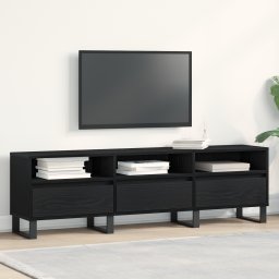 vidaXL TV-kast 150 x 30 x 44,5 cm Zwart Eiken Bewerkt hout