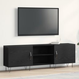 vidaXL Tv-meubelset 150 x 30 x 50 cm Zwart Eiken Bewerkt hout