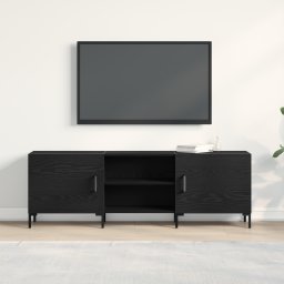 vidaXL Tv-meubelset 150 x 30 x 50 cm Zwart Eiken Bewerkt hout