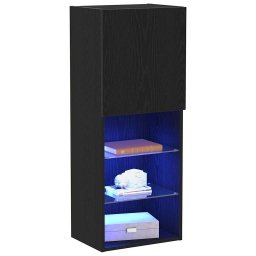 vidaXL Tv-meubelset 40,5 x 30 x 102 cm Zwart Eiken Bewerkt hout