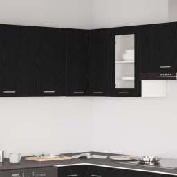 vidaXL Hangkast Lyon Zwart Eiken 57 x 57 x 60 cm Bewerkt hout