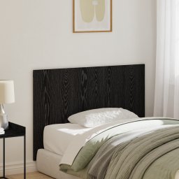 vidaXL Bed Hoofdbord Wandgemonteerd Zwart Eiken Bewerkt hout