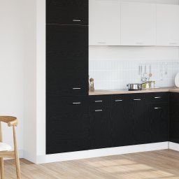 vidaXL Hangkast Zwart Eiken 30 x 46 x 81,5 cm Bewerkt hout