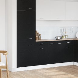 vidaXL Hangkast Zwart Eiken 40 x 46 x 81,5 cm Bewerkt hout