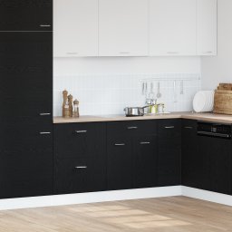 vidaXL Hangkast Zwart Eiken 60 x 46 x 81,5 cm Bewerkt hout