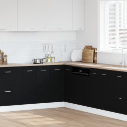 vidaXL Hangkast Zwart Eiken 75,5 x 75,5 x 80,5 cm Bewerkt hout