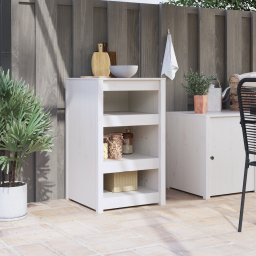 vidaXL Keukenkast MEPPEL Wit 55 x 55 x 92 cm Massief grenenhout