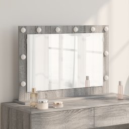 vidaXL Schmink Spiegel Grijs Sonoma 80 x 55 x 18 cm Rechthoekig