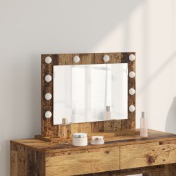 vidaXL Schmink Spiegel Oudhout 60 x 45 x 18 cm Rechthoekig