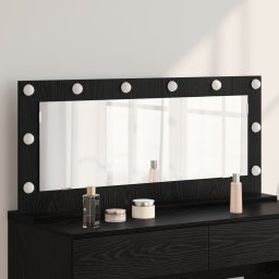 vidaXL Schmink Spiegel Zwart Eiken 100 x 45 x 18 cm Rechthoekig