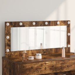 vidaXL Schmink Spiegel Gerookt eiken 100 x 45 x 18 cm Rechthoekig